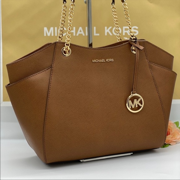 MICHAEL KORS LG CHAIN SHOULDER TOTE LUGGAGE - Picture 3 of 16